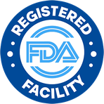 FDA-registered facility roundel supplied with the product pack