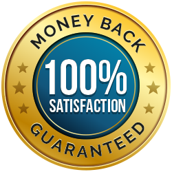 Money-back satisfaction roundel supplied with the product pack